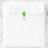 Cactus Kerstmis Ster Sticker (Tas)