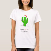 Cactus Kerstmis T-shirt (Voorkant)