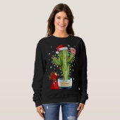 Cactus KerstSweater verlicht Santa Xmas Plant L Trui (Voorkant volledig)
