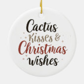 Cactus Kisses & Christmas Wishes – A Double-Sided Keramisch Ornament (Achterkant)