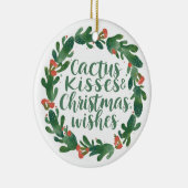 Cactus Kisses & Christmas Wishes – A Double-Sided Keramisch Ornament (Rechts)