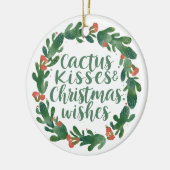 Cactus Kisses & Christmas Wishes – A Double-Sided  Keramisch Ornament (Links)