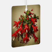 Cactus Kisses & Christmas Wishes – A Double-Sided  Metalen Ornament (Voorkant Rechts)