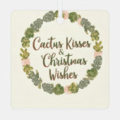 Cactus Kisses & Christmas Wishes – A Double-Sided Metalen Ornament (Achterkant)