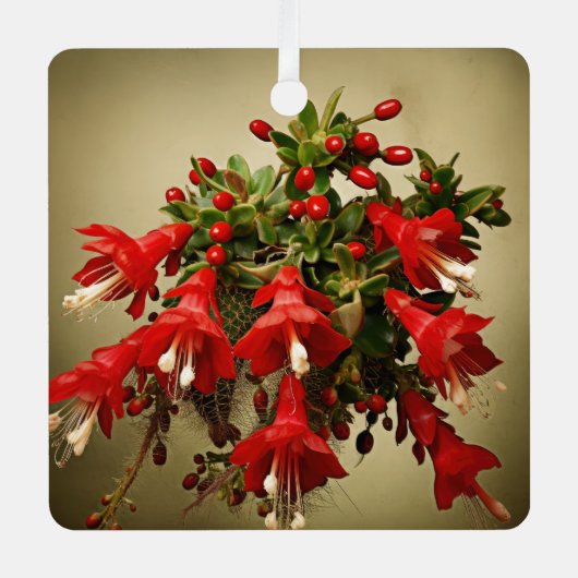 Cactus Kisses & Christmas Wishes – A Double-Sided Metalen Ornament (Voorkant)