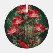 Cactus Kisses & Christmas Wishes A Glass Ornament (Achterkant)