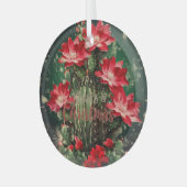 Cactus Kisses & Christmas Wishes A Glass Ornament (Voorkant links)