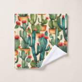 Cactus Kleurrijke Waterverf kunst Bad Handdoek (Wasdoekje)