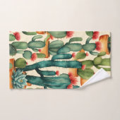 Cactus Kleurrijke Waterverf kunst Bad Handdoek (Handdoek)