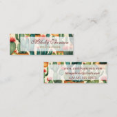 Cactus Kleurrijke Waterverf kunst Mini Visitekaartje (Voorkant / Achterkant)