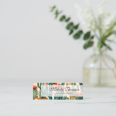 Cactus Kleurrijke Waterverf kunst Mini Visitekaartje (Staand voorkant)