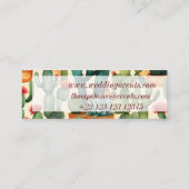 Cactus Kleurrijke Waterverf kunst Mini Visitekaartje (Achterkant)