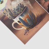 Cactus, koffie en vlinders, Zuidwestelijke vibes, Tissuepapier (Detail)