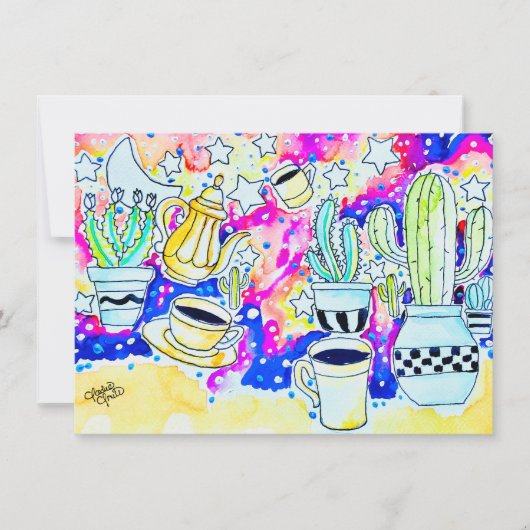 Cactus Koffie Notitiekaartje (Voorkant)