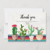 Cactus-koppels bruiloft dankkaart bedankkaart (Voorkant)