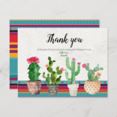 Cactus-koppels bruiloft dankkaart bedankkaart (Voorkant / Achterkant)