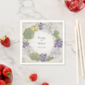 Cactus kransblad succulent houten papier partij servetten (Insitu)