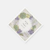 Cactus kransblad succulent houten papier partij servetten (Hoek)