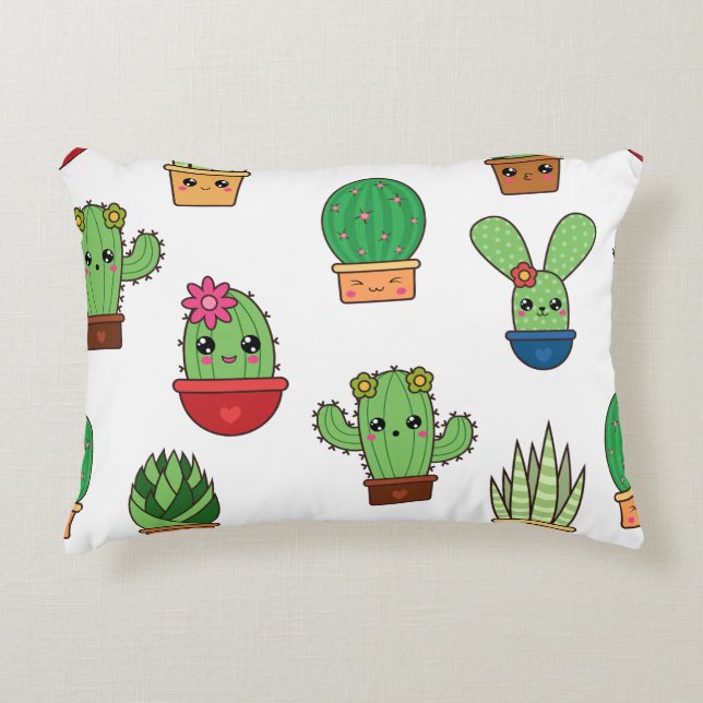 Cactus Krazy 12x16 Accent Pillow Kussen (Voorkant)