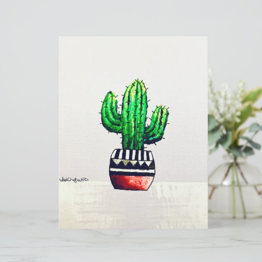 Cactus kunst (Staand voorkant)