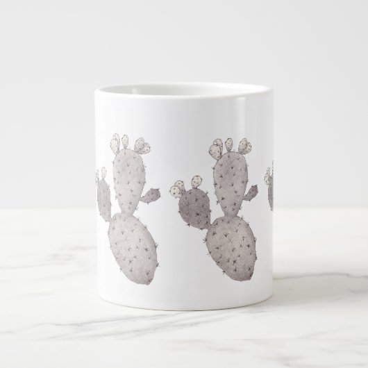 Cactus Kunst Grote Koffiekop (Voorkant)