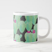 Cactus Kunst Roze Bloesem Grote Koffiekop (Rechts)
