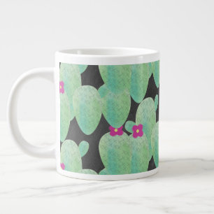 Cactus Kunst Roze Bloesem Grote Koffiekop