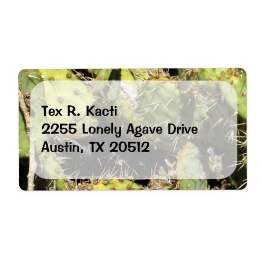 Cactus Label (Voorkant)