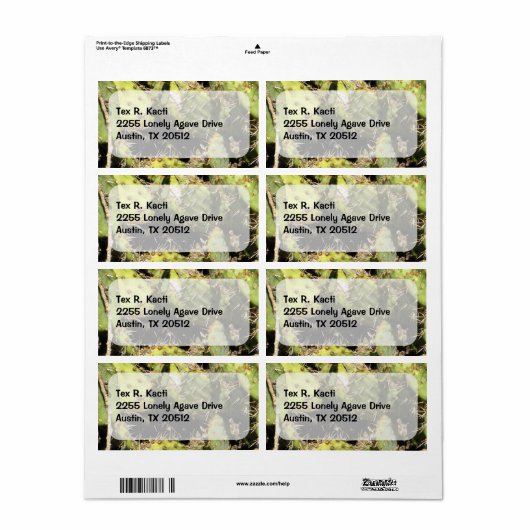 Cactus Label (Full Sheet)