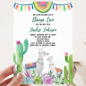 Cactus Lama Baby Shower Kaart