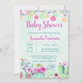 Cactus Lantaarn Fiesta Baby Shower Uitnodigingen (Voorkant)