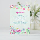 Cactus Lantaarn Fiesta Bruiloft Behuizing Kaarten (Staand voorkant)