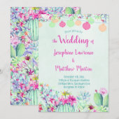 Cactus lantaarn Fiesta bruiloft uitnodigingen (Voorkant / Achterkant)