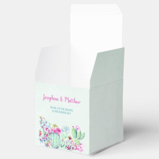 Cactus lantaarn Fiesta Succulenten Bruiloft Bedankdoosjes (Geopend)