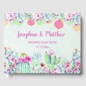 Cactus lantaarn Fiesta Succulenten Bruiloft Gastenboek (Voorkant)