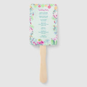 Cactus lantaarn Fiesta Succulenten Huwelijksceremo Handwaaier (Achterkant)