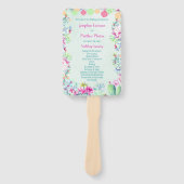 Cactus lantaarn Fiesta Succulenten Huwelijksceremo Handwaaier (Voorkant)