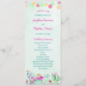 Cactus lantaarn Fiesta Succulenten Huwelijksprogra Programmakaart (Voorkant)