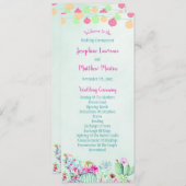 Cactus lantaarn Fiesta Succulenten Huwelijksprogra Programmakaart (Voorkant / Achterkant)