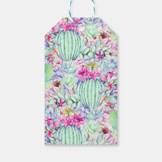 Cactus lantaarn vetplanten Vrijgezellenfeest gunst Cadeaulabel (Achterkant)