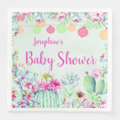 Cactus Lantern Fiesta Succulents Baby shower Servetten (Voorkant)