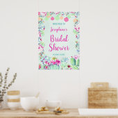 Cactus Lantern Fiesta Succulents Vrijgezellenfeest Poster (Keuken)