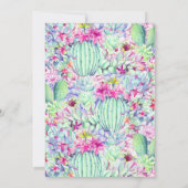 Cactus Lantern Fiesta Verlovingsfeest Uitnodiginge Kaart (Achterkant)