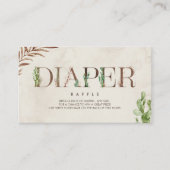 Cactus Leather Geïnspireerd Baby shower Diaper Raf Informatiekaartje (Voorkant)