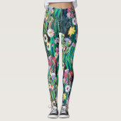 Cactus Leggings voor dames, cactus Gedrukte Leggin (Voorkant)