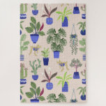 Cactus Legpuzzel<br><div class="desc">Houten planten,  succulenten en cactiepatroon in fancy potten op een stoffige blush roze achtergrond. Ideaal voor je favoriete tuinman. Originele kunst van Nic Squirrell.</div>