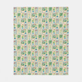 cactus liefde - waterverf fleece deken (Voorkant)