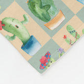 cactus liefde - waterverf fleece deken (Hoek)