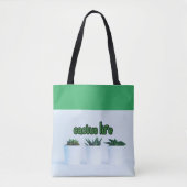 Cactus Life Potted Succulents Tote Bag (Voorkant)