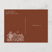 Cactus Line Art Desert Foto Bewaar de datum Briefkaart (Achterkant)